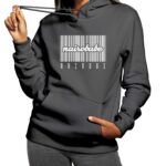 nairobabe barcode grey hoodie
